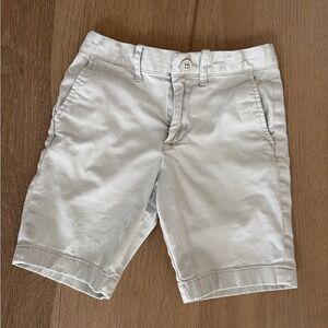 Boys J. Crew Crewcuts flat front light khaki chino shorts